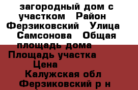 загородный дом с участком › Район ­ Ферзиковский › Улица ­ Самсонова › Общая площадь дома ­ 37 › Площадь участка ­ 500 › Цена ­ 999 000 - Калужская обл., Ферзиковский р-н, Ферзиково п. Недвижимость » Дома, коттеджи, дачи продажа   